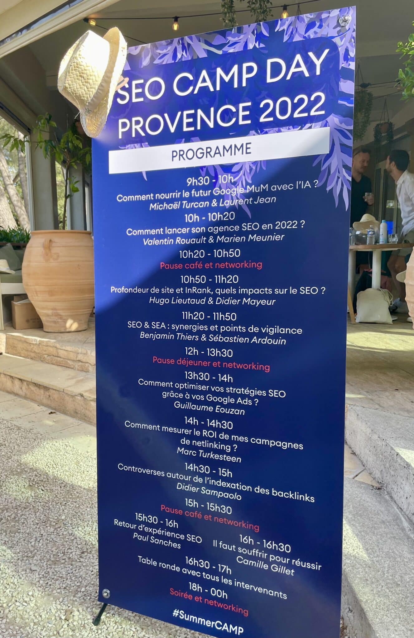 programme seo camp day provence