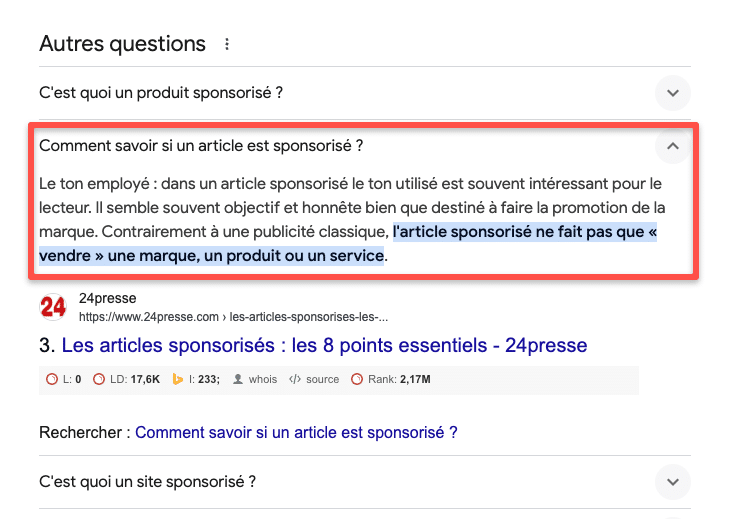 article sponsorisé encadrement juridique mieux comprendre